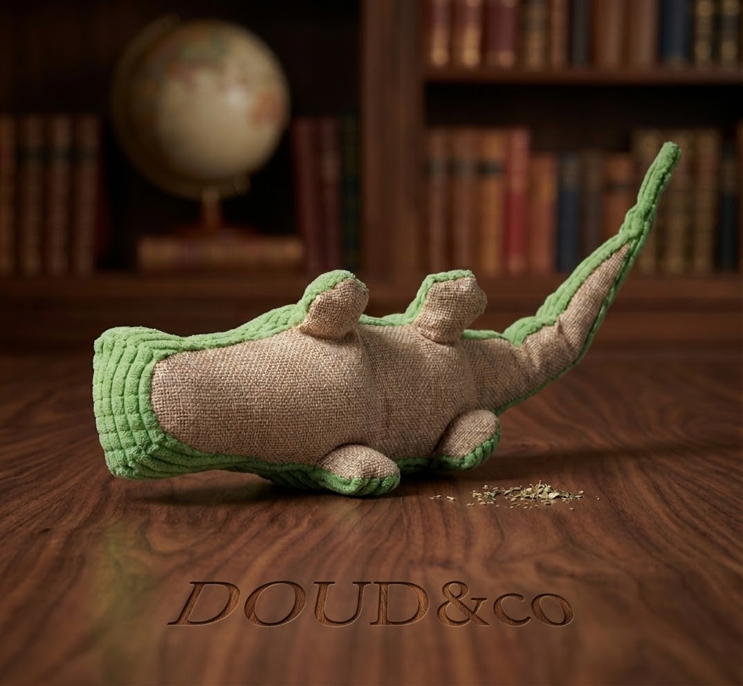 Croc Vert — Peluche couineuse pour petit chien
