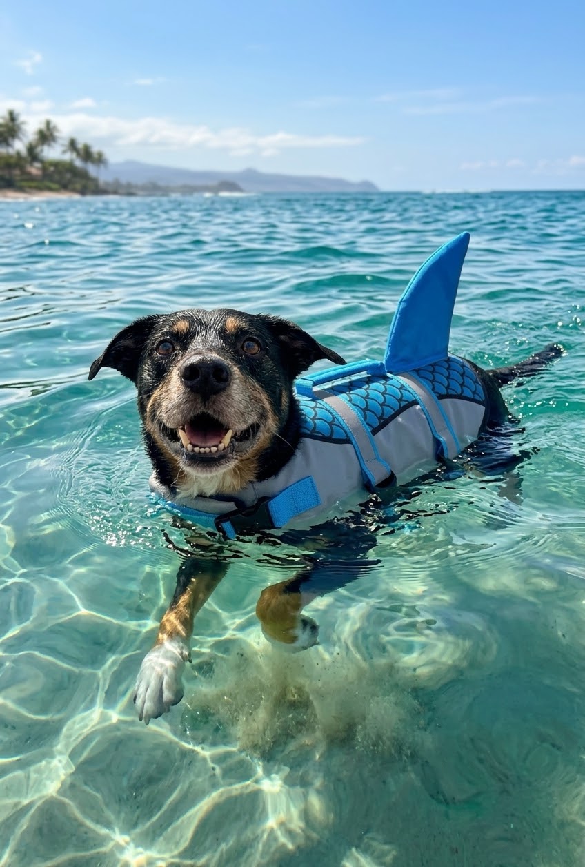 AquaPaw — Gilet de sauvetage requin pour chien