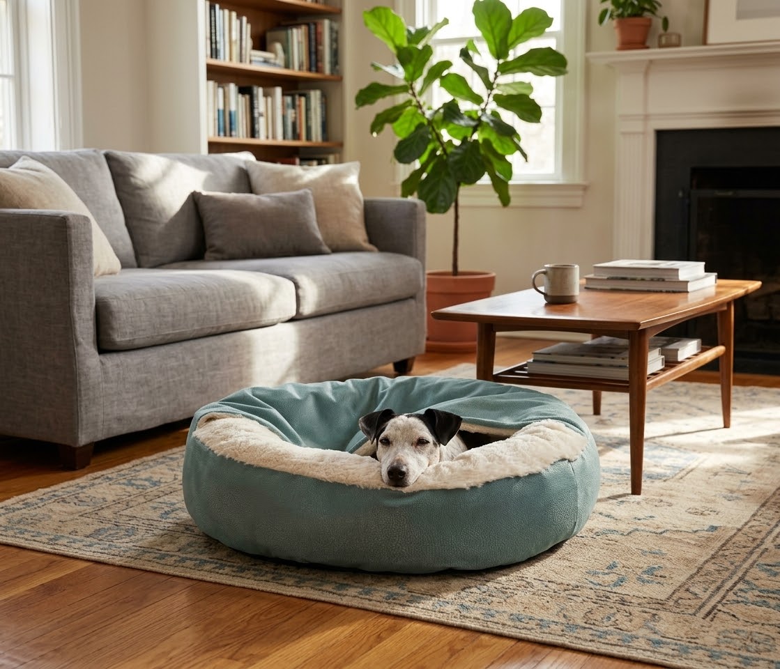 Le Cocon Orthopédique — Panier à capuche pour chien et chat