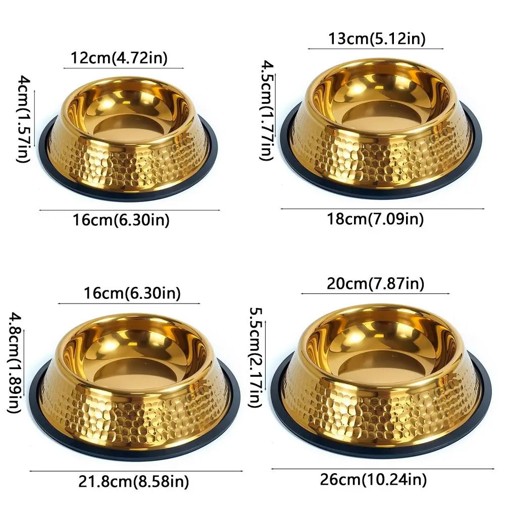 Royal Bowl — Gamelle inox finition dorée, grande capacité