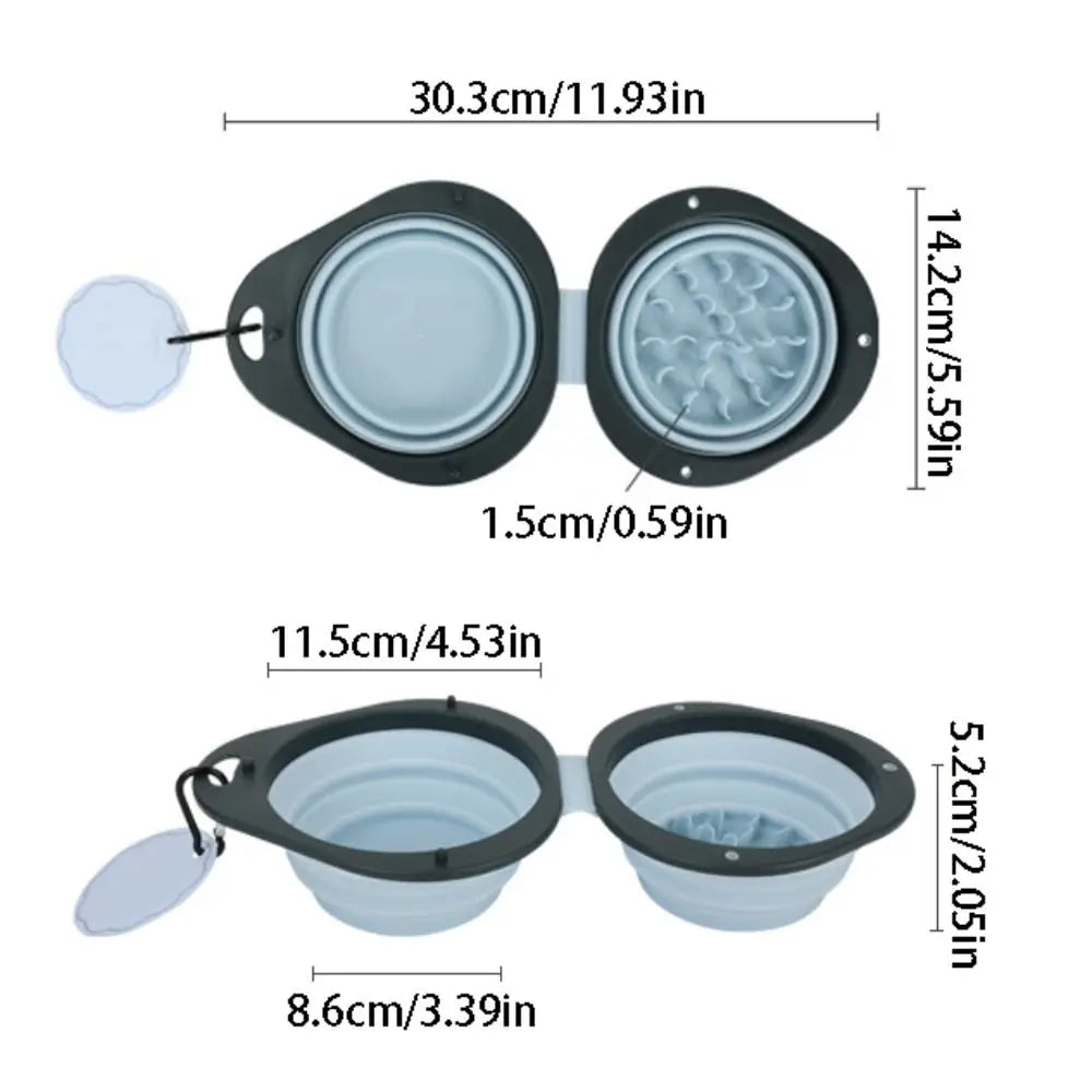 Travel'Bowl — Gamelle double pliable pour chien en voyage