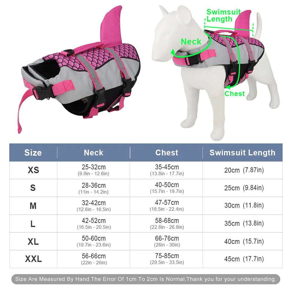 AquaPaw — Gilet de sauvetage requin pour chien