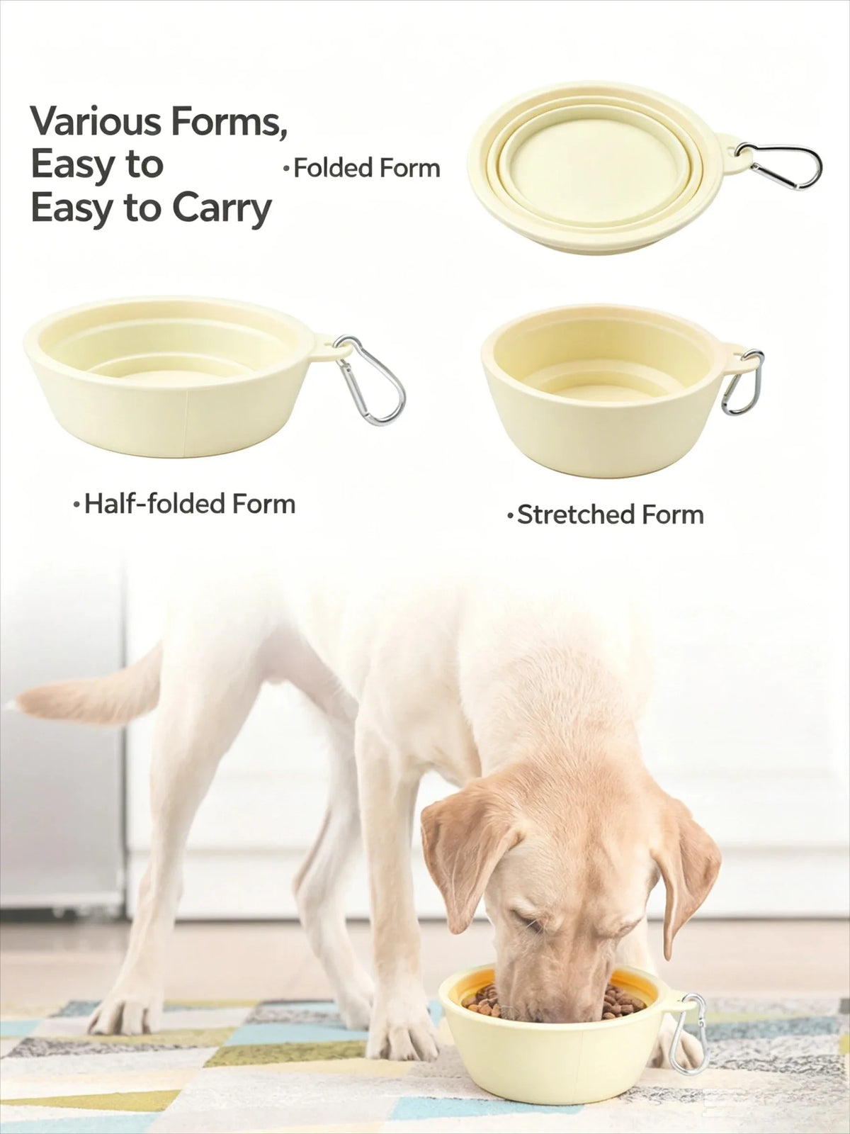 Pastel'Bowl — Gamelle pliable en silicone pour chien