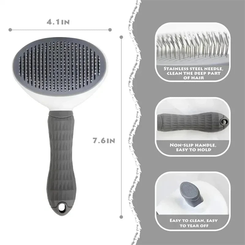 ToutouPropre — Brosse auto-nettoyante pour chien et chat, tous types de pelage
