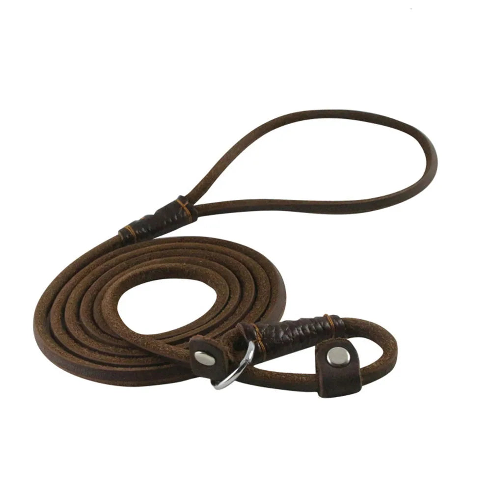 SlipPaw — Laisse lasso en cuir souple pour chien et chiot