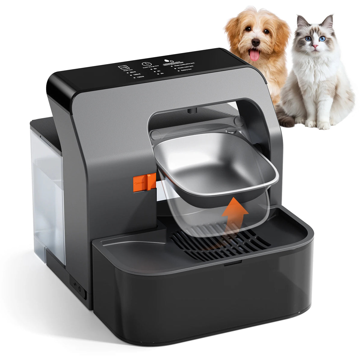 AquaSmart — Fontaine à eau intelligente 3,2 L pour chien et chat, sans filtre