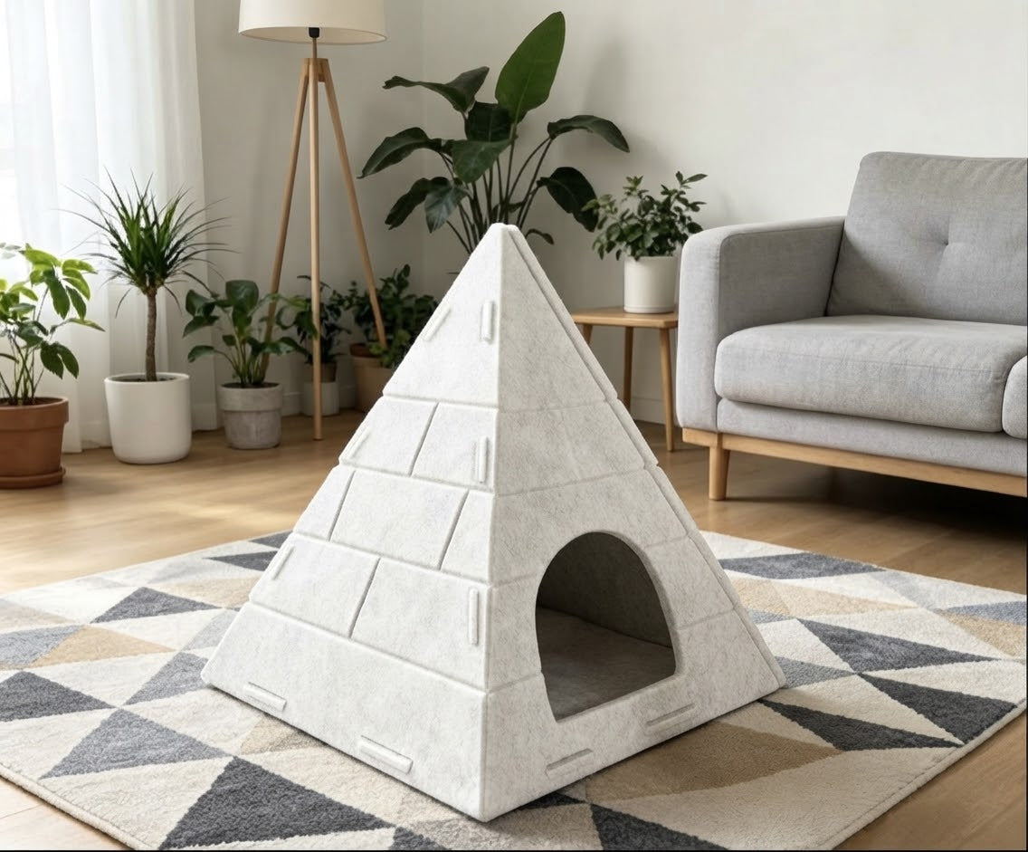 La Pyramide de Cléopattes — Cachette en feutre pour chat