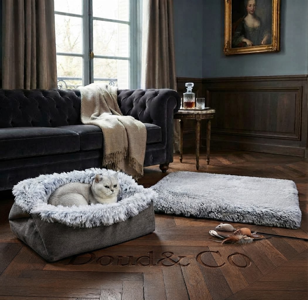 Le Nid Dépliable — Tapis 2-en-1 pour chat et petit chien