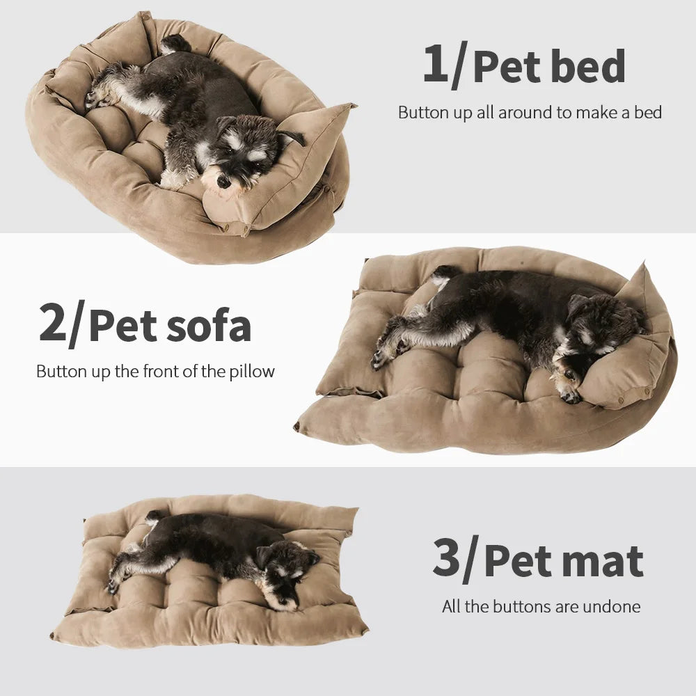 Nid Douillet 3-en-1 — Coussin cocooning pour chien et chat