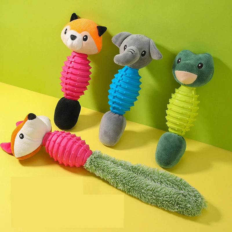 World Beastie — Jouet à mâcher en peluche et TPR pour chien