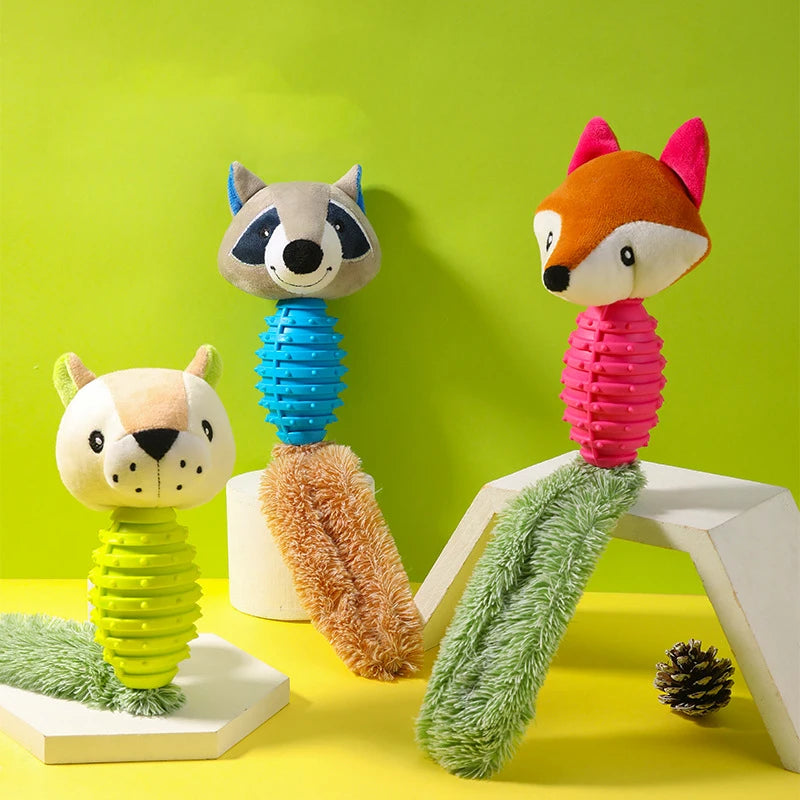 World Beastie — Jouet à mâcher en peluche et TPR pour chien
