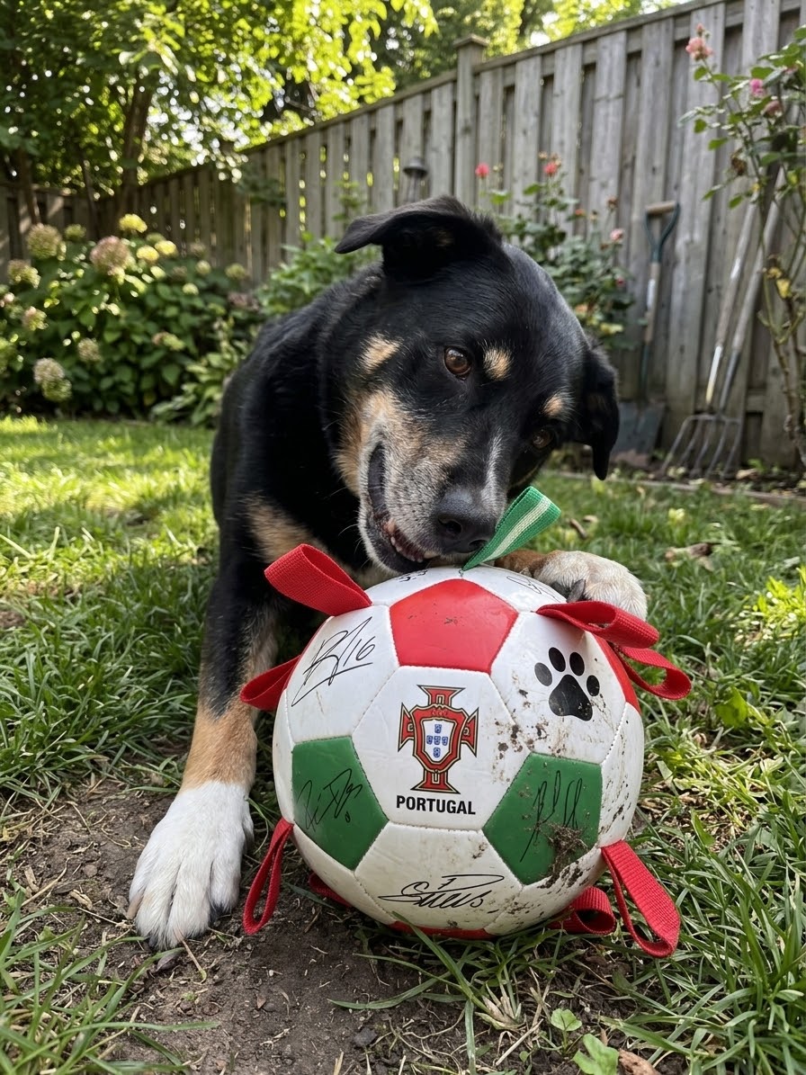 Foot'Croc — Ballon de football résistant pour chien