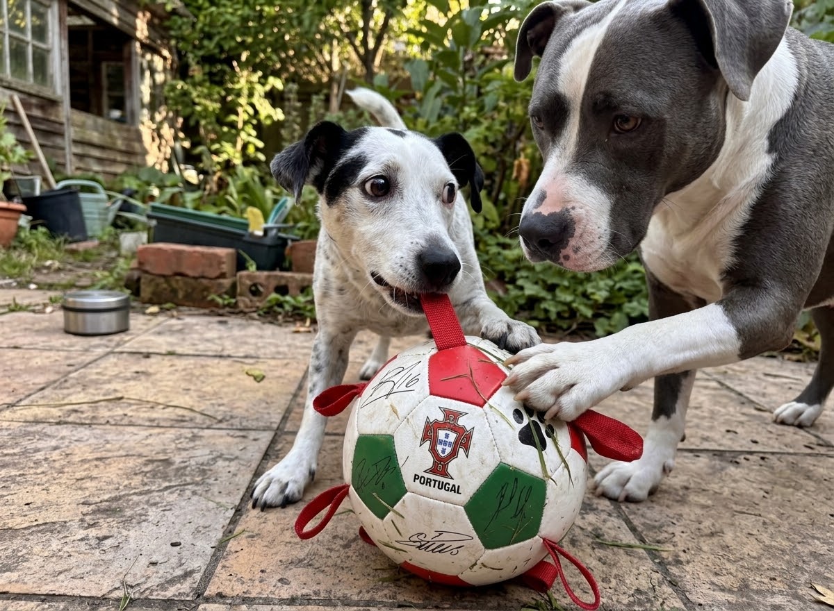 Foot'Croc — Ballon de football résistant pour chien