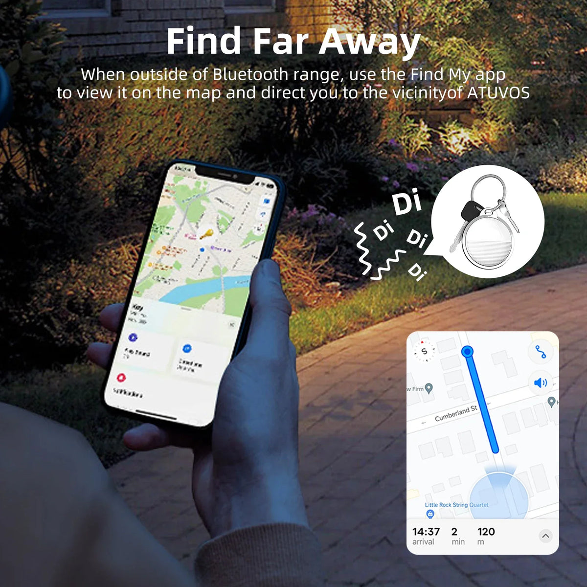 SafeTag — Mini traceur Bluetooth pour animaux et objets, compatible Apple Find My