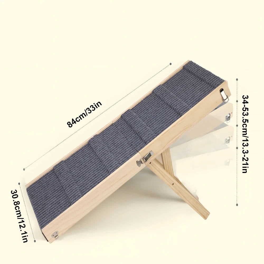 La Passerelle — Rampe en bois pliable pour chien et chat