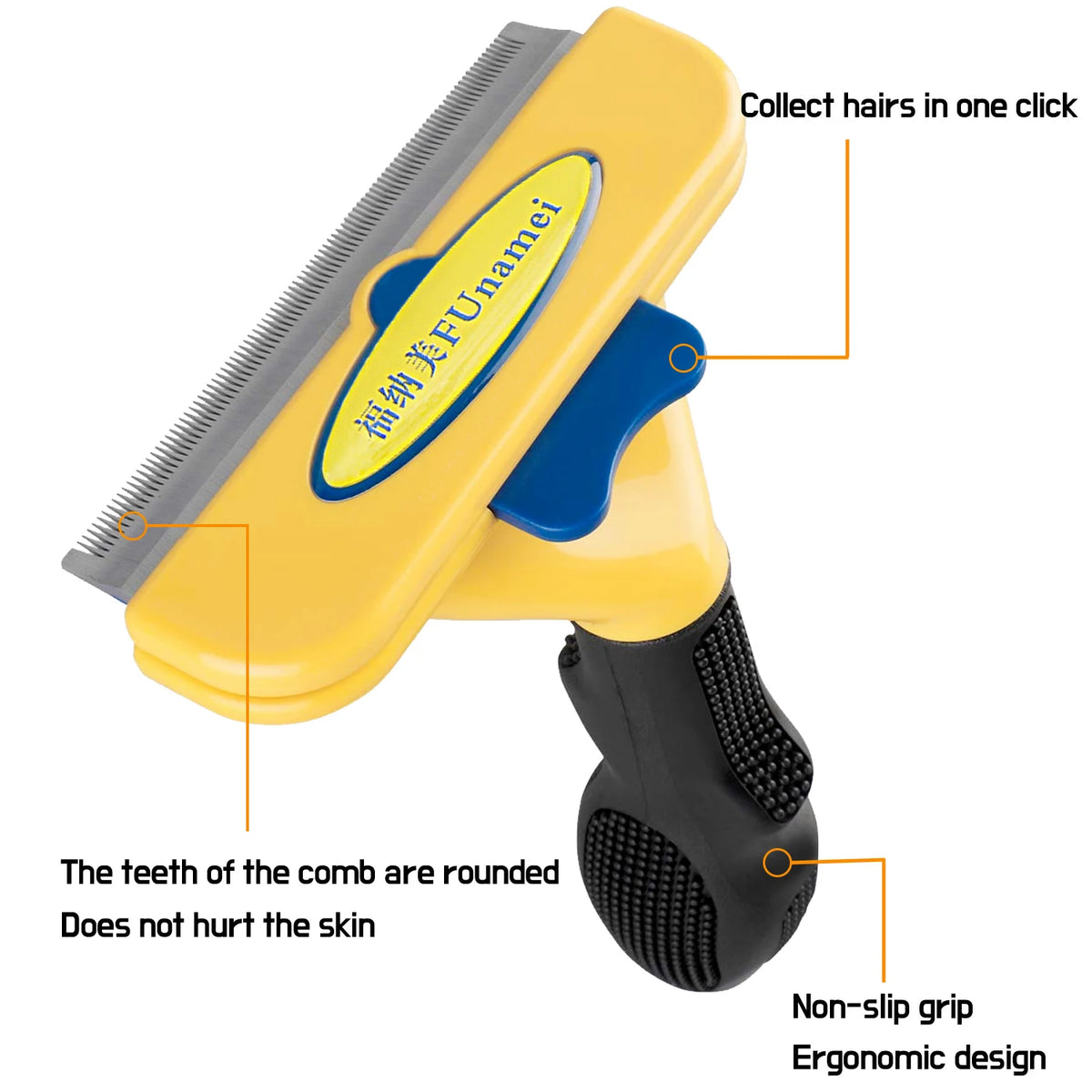 PoilPlume — Brosse de toilettage à éjection automatique pour chien et chat