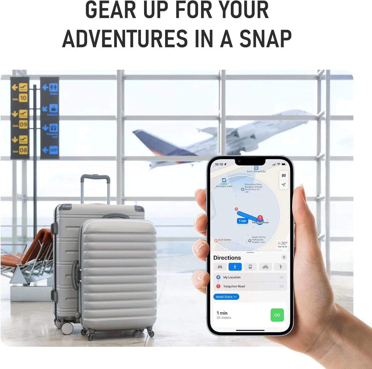 NeverLost — Traceur Bluetooth compatible Apple Find My