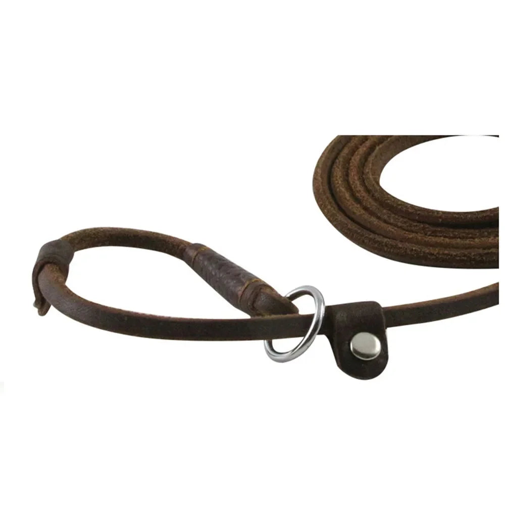 SlipPaw — Laisse lasso en cuir souple pour chien et chiot