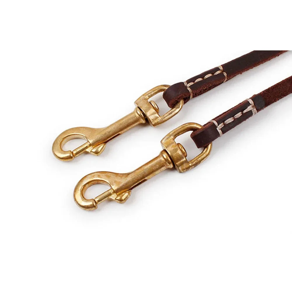 Pawstige — Laisse en cuir véritable souple pour chien