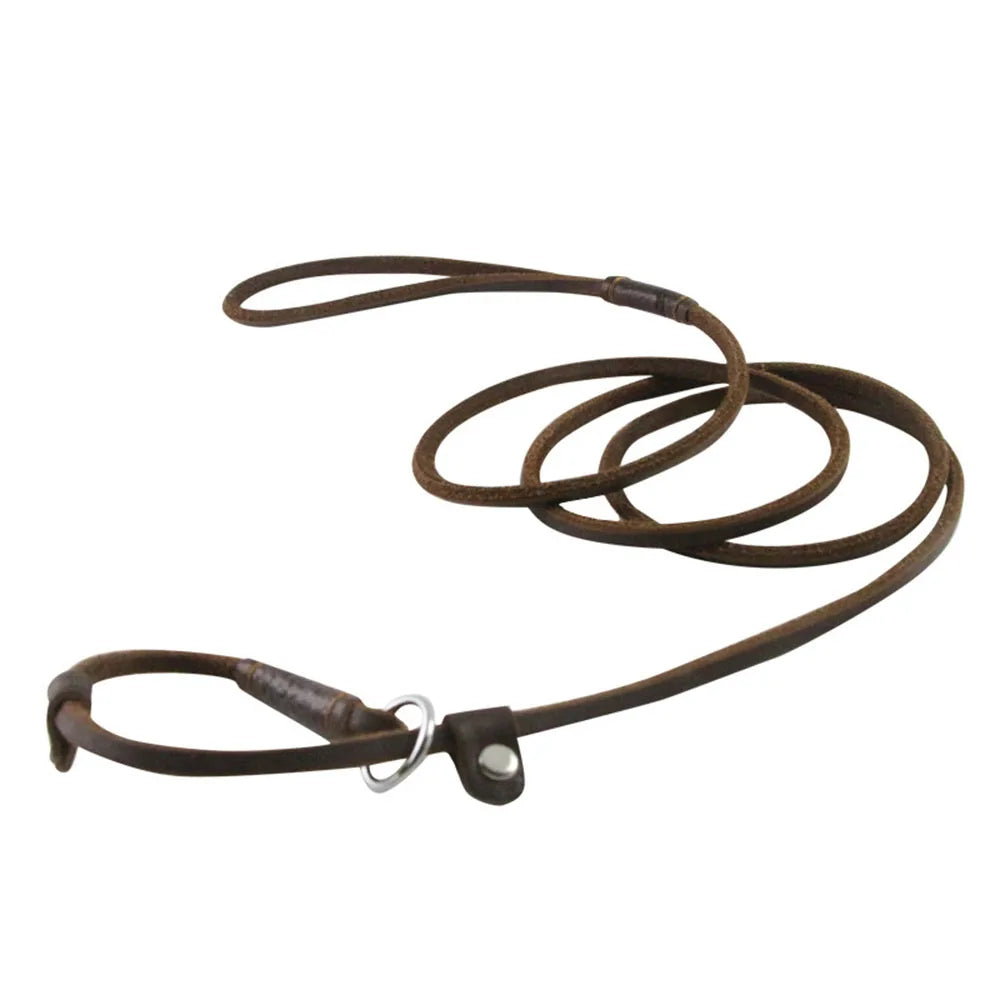SlipPaw — Laisse lasso en cuir souple pour chien et chiot