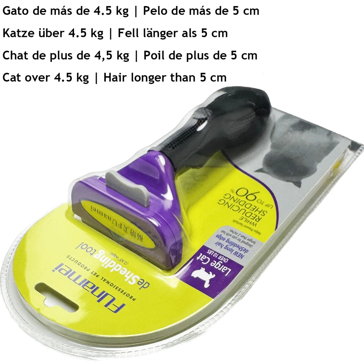 PoilPlume — Brosse de toilettage à éjection automatique pour chien et chat