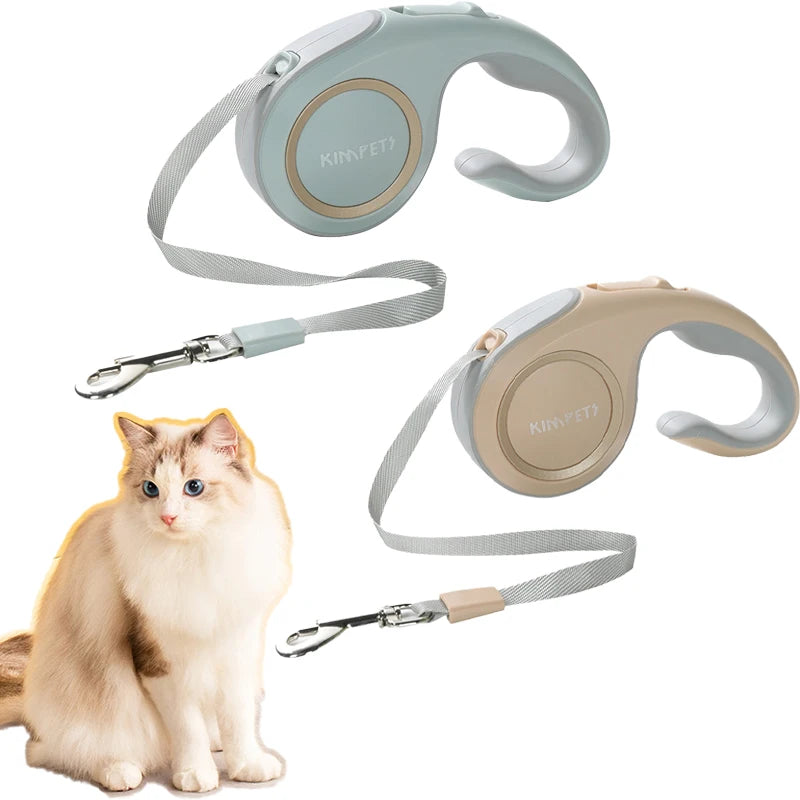 FreeWalk — Laisse rétractable en nylon pour chien et chat, 3 m / 5 m